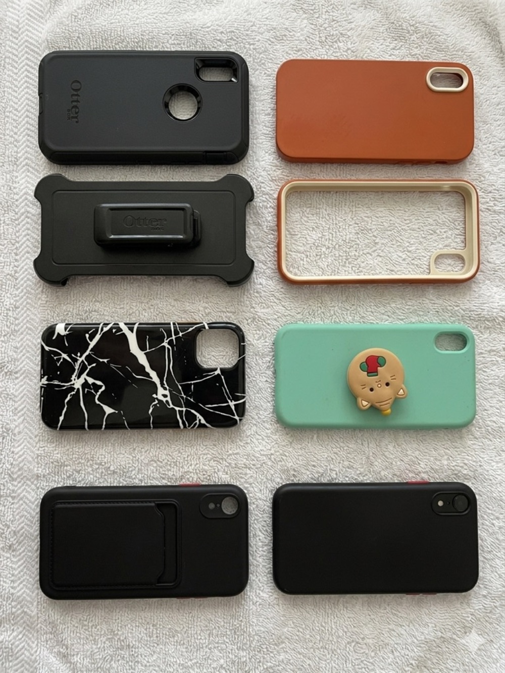 iPhone11&XRcase bundle-OtterBox Defender, Wallet Marble &+
